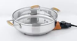 Stainless Steel Cooking Pots Electric Fry Pan Walmart Electric Skillet - Linkmath Electrical Appliances Co., Ltd - China
