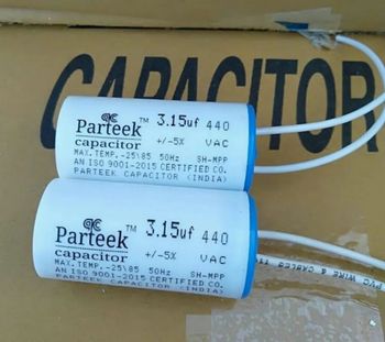 Plastic Running ceiling fan capacitor, For Fans Material Plastic Usage/Application - Parteek Capacitor'S (India) - India