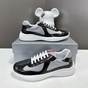 Men's Patent Leather Running Shoes 003 Anti-Microbial Breathable Waterproof 150*100*100 36-46# Blue Black Brown Orange White - Shenzhen Xinduolai Technology Co., Ltd - China