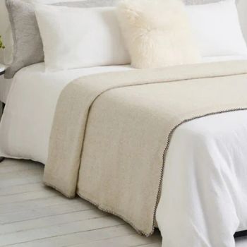 New Style Fashion Warm Wool Blankets for Bedroom MOQ 300PCS Origin China Packing PE Bag Age Group Adults Trademark - Weihai Duoyang Woolen Blanket Co., Ltd. - China