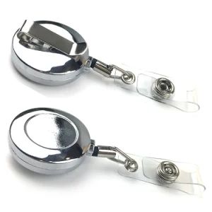 Custom High Quality Chrome Metal Retractable ID Badge Reel No Minimum Order - Zhongshan Xiaolan Lianxin Gifts & Arts Factory - China