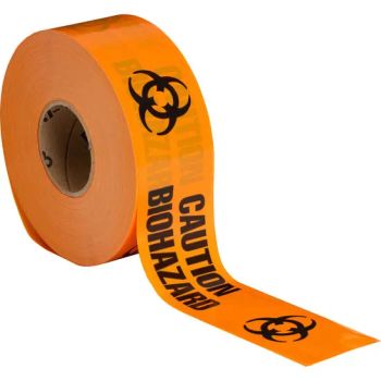Orange Caution Biohazard Tape Barricade Tapes Trademark xls Origin Xiamen Style Roll style Color Customized Customized - XIAMEN XINLISHENG I/E CO.,LTD - China