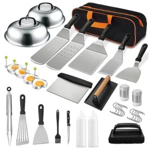 Ds-2680 New Arrivals 34 PCS Stainless Steel Portable Outdoor Barbecue BBQ Grill Accessories Tools Set for Camping Kitchen - Chongqing Deng's Yaohe Knifeware Co., Ltd. - China