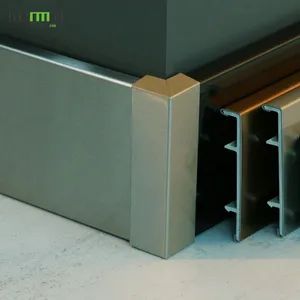 Anodizing Free Sample Stainless Steel Baseboard LED Strips Tile Trims Aluminum - Foshan Shensheng Building Material Technology Co., Ltd. - China