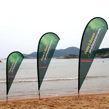 Display Flying Banner Beach Feather Flag Promotional Advertising Flags Swooper Tear Drop Banner - Weihai Kawa Composite Products Co., Ltd. - China