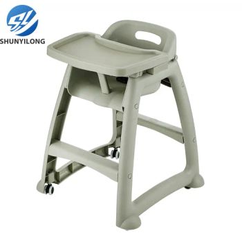 High Quality Plastic Restaurant Movable Baby Kids Dining Chair with Safe Belt - Guangzhou Shunyi Long Trade Co., Ltd - China