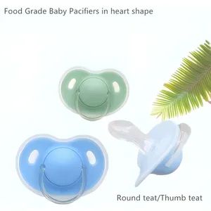 Customized Heart Shape Feeding Pacifiers with Silicone Nipple and Cover Suitable for 0-6 Month, Newborns Thumb/Round Teat S/M/L Size Soother Baby Product - Kingsun Baby Products Co., Ltd. - China