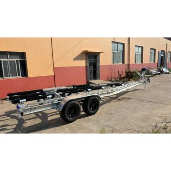 Heavy Duty 30FT Tandem Axle Wooden Bunks Disc Brakes Aluminum Boat Trailer - QINGDAO HILLSIDE VECHICLE CO., LTD. - China