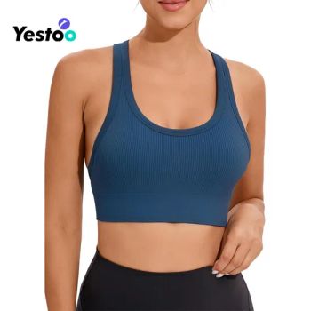 High Support Criss-Cross Back Padded Strappy for Women Sports Bras - Amoy Yestoo Apparel Co., Ltd. - China