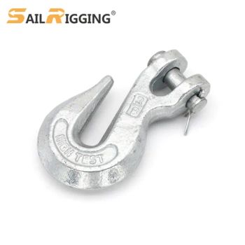 Forged Galvanized Clevis Grab Hooks G43 Clevis Hook Latch Steel Tow Hook 3/8 Trailer Hook - Qingdao Sail Rigging Co., Ltd. - China