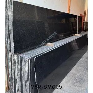 Hot Sale Granite Marble Black Galaxy Granite Tombstone Slab for Cemetery - Xiamen V-seri Stone Import and Export Co., Ltd. - China