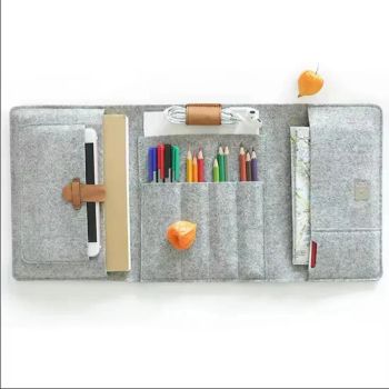 Custom Multi-Function Felt Pen Bag Versatile Pencil Case with A5 Notebook Holder for Kids' School Supplies - Hebei Walutz Import and Export Trading Co., Ltd - China