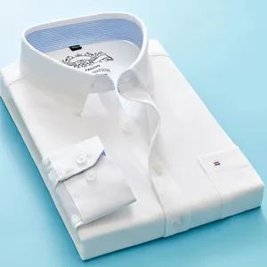 Mens Classic White Long Sleeve Plus Size Fit Dress Shirt High Quality Cheap Price - Hebei Jin Lier Trading Co., Ltd. - China
