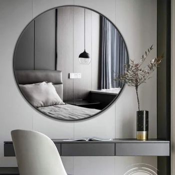 Metal Framed Mirror Round Decorative Mirror Living & Bathroom Wall Mounted Framed Mirror for Home Furniture - Hangzhou Jinghu Glass Co., Ltd. - China