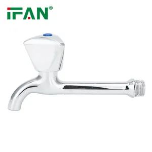 Ifan Full Variety Bibcock Fuacet Plastic Core Tap 1/2'' Triangle Handle Wheel Long Bathroom Faucets - Zhuji Fengfan Piping Co., Ltd. - China