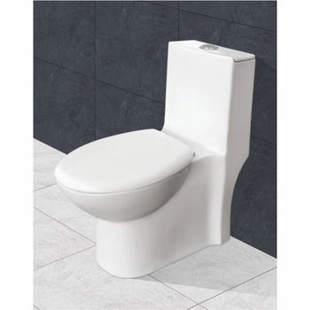 KAG One Piece Toilet Shape Oval Color White Material Ceramic Product Brand KAG Surface Finish Glossy Toilet Seat Type - ATF Tiles & Stones - India