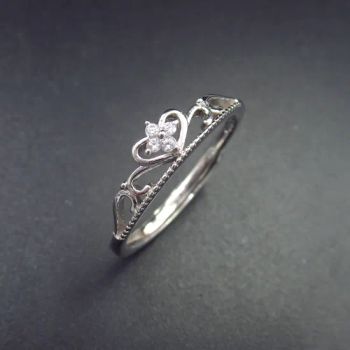Personalized Cross Shaped Pure Silver CZ Stone Ring for Bridal Wedding - Shenzhen Chenqi Limited - China