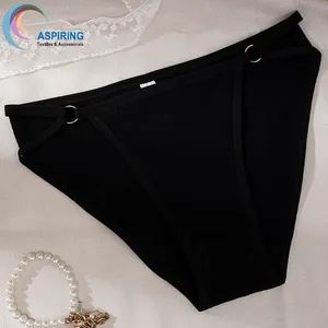 Underwear Sexy Lingerie Breathable Women's Panties Style Sexy MOQ 1000PCS Pattern Solid Sample Support Technics Knitted Trademark - HangZhou Aspiring Textile and Accessories Co., Ltd. - China
