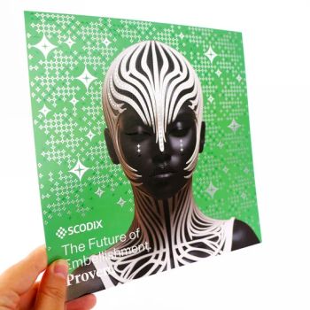 3D Varnish Silver Foil Raised UV Poster Paper Coated Moisture Proof 20x20cm 0.15cm 0.02kg 1Y - Ningbo Kunpeng Printing Co., Ltd. - China