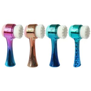 New Trendy Metallic Colorful Stand Face Cleaning Brush Gender Unisex Body Part Face Model NO. XYB9010 HS Code - Wenzhou Liyang Beauty Trade Co., Ltd. - China