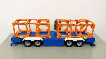 Agv Building Block Transport Vehicle Intelligent Handling Vehicle Automatic Guided Vehicle Assembly PVC Particles Orange Blue Transport Vehicle Model - Shanghai Xiumei Model Co., Ltd - China