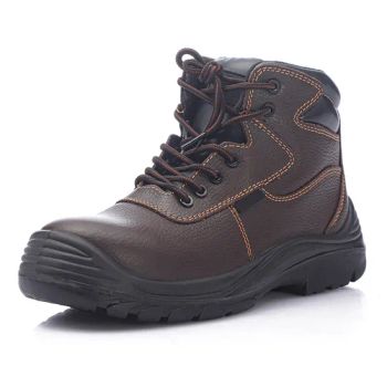 Black Leather Work Safety Boots Shoes for Men with Steel Toe Cap - Hebei Rongxiang Shoes Co., Ltd - China