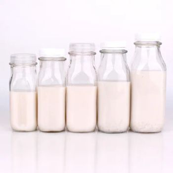 200ml 300ml 400ml 500ml Milk Storage Square Glass Bottle Beverage Bottles - Lianyungang China-Mex Trade Co., Ltd. - China