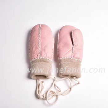 New Style Winter Warm Lamb Fur Sheepskin Baby Mittens Comfortable Kids Gloves - Shijiazhuang Janefan Import and Export Trade Co., Ltd. - China