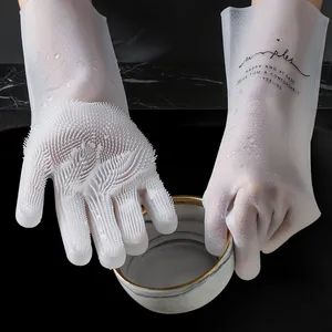 Dishwashing Magic Silicone Gloves Durable Housework Anti-Scald Brushing Dish Cleaning Gloves - Hangzhou Bestsuppliers Foreign Trade Group Co., Ltd. - China