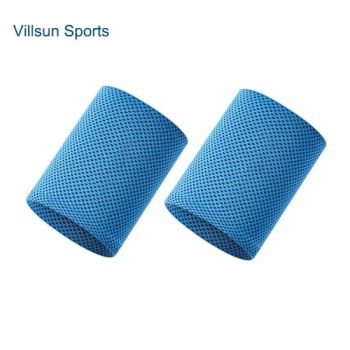 2PCS Sports Wristbands Polyester 9x8.5cm Absorb Sweat Breathable Adult 13G Black/Gray/Green/Blue/Orange MOQ100 15D - Shenzhen Villsun Sports Technology Co., Ltd - China