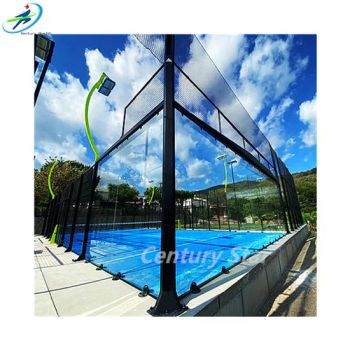 Century Star Tennis Equipment Wholesale Tempered Glass Paddle Panoramic Padel High Quality Fashion Single Padel Tennis Court Reinforced - Shandong Century Star Sports Equipment Co., Ltd. - China
