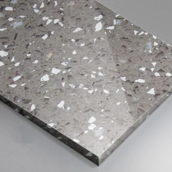 Engineered Stone Kitchen Countertops Design Big Crystal Grey Quartz Stone - Foshan mono building material co.,ltd - China