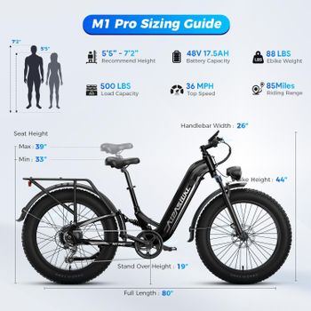 Fast Rear Motor Ebike Electric Bike for Adults 1800W 36MPH 26" Powerful 48V Bike from Gadgets LLC Fast Rear Motor Ebike Electric Bike for Adults 1800W 36MPH 26" Powerful 48V Bike - Gadgets LLC - United States