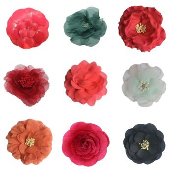 Hot Selling Chiffon Fabric Flower Headwear Hair Shoes Accessories Artificial Decorative Flower - Phoenix Flame Holdings Limited - China