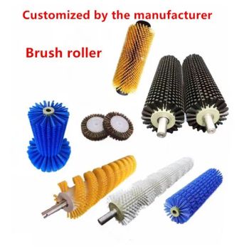 Customized Industrial Nylon Bristle Cleaning Roller Brush Cylindrical Wire Brushes Roller - Anhui Wanze Brush Industry Co., Ltd. - China