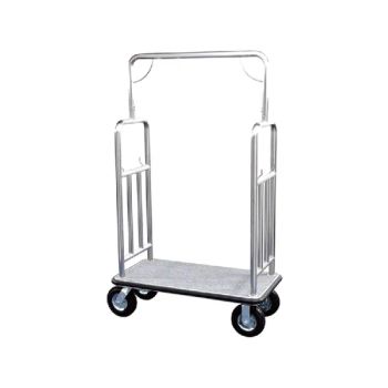 Hotel High Quality Custom Brushed Finish Luggage Carts MOQ 5 PCS Quantity 4 Origin China Color Silver Condition New Kind With - Easton Hotel Supplies Co., Ltd. - China