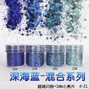 Dark Blue Mixed Sparkles Nial Art Glitter Powder Super Matte Round Glitter Powder Nail Art Decoration (NR-48) - Hongkong Topaz Costume Ltd - China