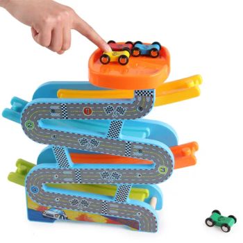Track Cars Garage Wooden Ramp Toys with Parking Lot 4 Wooden Mini Cars Vehicles Toy - Hai Yang International Limited - China