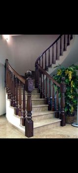 Panel Wooden Staircase Railings Color black Design Panel Thickness all Material Wood Position Stairs Aesthetic Warm And - Wood Factory - India