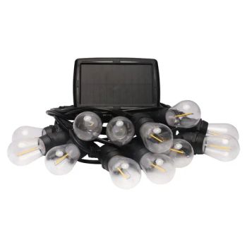 Solar Garden String Lights S14 LED Bulbs for Christmas Party Decor - Dongguan Light Shines Electric Lighting Co.,Ltd - China