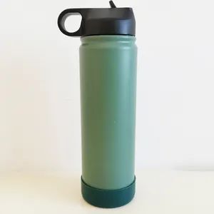 22oz Hydro Flask Wide Mouth Straw Lid Bottle with Anti-Slip Silicone Bottom Sleeve Cover - Yongkang Dizhou Industrial Co., Ltd - China