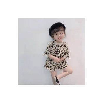Fashion Children's Short-Sleeved Shorts Casual Clothes Bag Leopard Print Two-Piece Set - Quanzhou Fengteng Garments Co., Ltd. - China