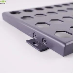 Facade Curtain Wall Perforated Aluminum Metal Cladding Panels Exterior Decoration - HEBEI SINOSKY NEW MATERIALS CO., LTD. - China