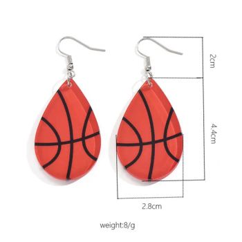 Baseball Basketball Teardrop Leather Earrings Fashion Daily Accessories - UNIQUE ROYAL INDUSTRIES LIMITED - China