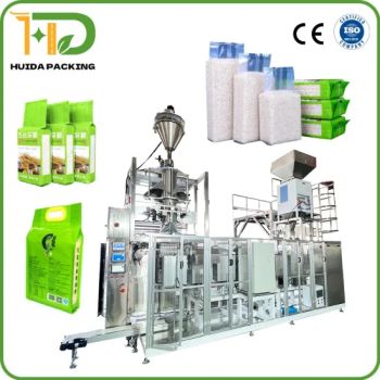 Automatic Brick-Shape Big Bag Grains Weighing Filling Shaping Vacuum Packing Packaging Machine for 15kg 25kg Rice and Dry Coffee Beans - Hefei Huida Packing Machine Co., Ltd. - China