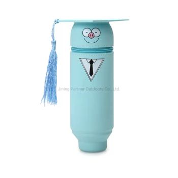 Boy Girls Silicone Animal Shape Pencil Case Silicone Round Pen Holder Children′ S Creative Blue Pen Holder with Doctor Hat - Jining Partner Outdoors Co., Ltd. - China