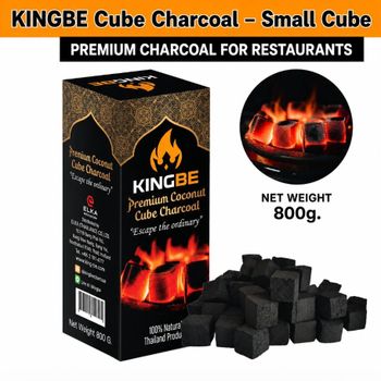 KINGBE Cube Coconut Shell Charcoal for Shisha, Hookah & BBQ (Low-Ash, Odorless, OEM) - THE RICH ALTERNATIVE PRODUCT LIMITED PARTNERSHIP - Thailand
