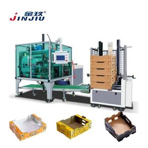 Automatic Corrugated Board Fruit Box Making Machine for Cherry Box - Wenzhou Jinjiu Packing Machinery Co., Ltd. - China
