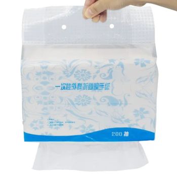 Gold Foil Stamped Airlaid Paper Dinner Napkins, 1/6 Fold 12"X17" Disposable Guest Hand Towels - Hangzhou Kleenshare Commodity Co., Ltd. - China