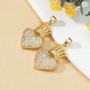 Wholesale Crown-Heart Shape Copper Pendants for Accessories DIY - Ningbo General Union Co., Ltd. - China